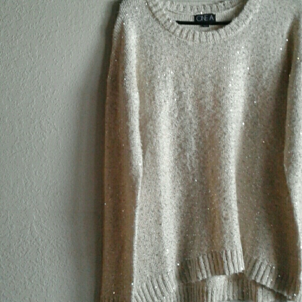 ONE A sequin sweater